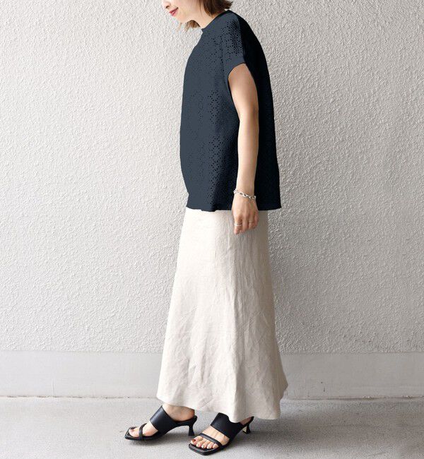 SHIPS for women「【WEB限定】〈手洗い可能〉アイレット クルーネック プルオーバー」|Tシャツ・カットソー|