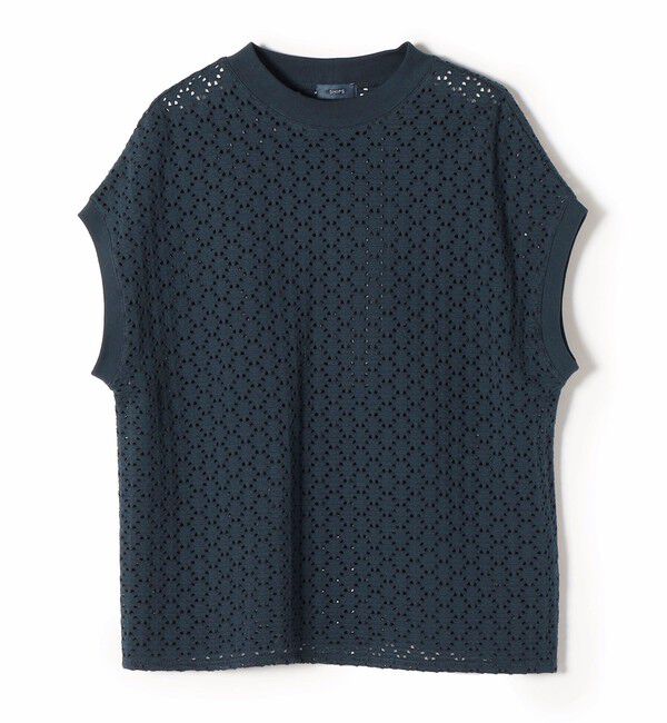 SHIPS for women「【WEB限定】〈手洗い可能〉アイレット クルーネック プルオーバー」|Tシャツ・カットソー|