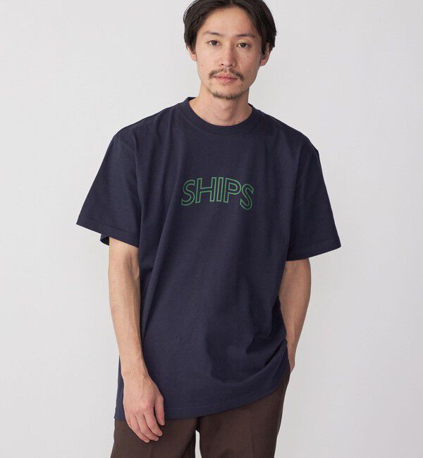 SHIPS for women「【累計販売数9万枚突破!!】【WEB限定】 SHIPS ラウンド プリント ロゴ TEE」|Tシャツ・カットソー|