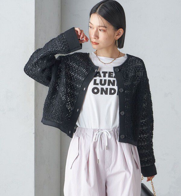 SHIPS for women「ローズ ペトール ロング スリーブ プリント TEE」|Tシャツ・カットソー|