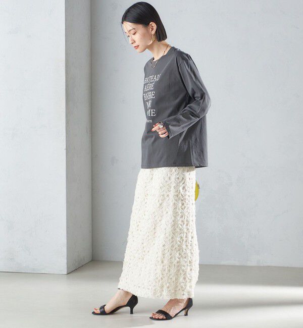 SHIPS for women「ローズ ペトール ロング スリーブ プリント TEE」|Tシャツ・カットソー|