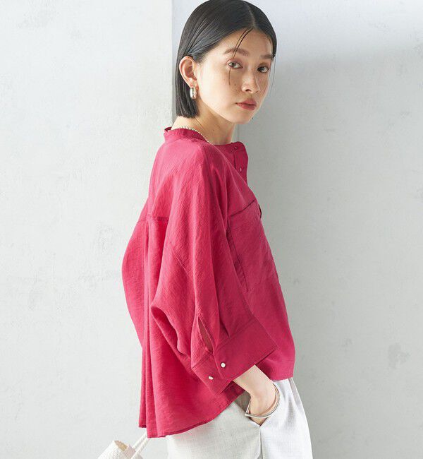 SHIPS for women「【実力派ベーシック】〈手洗い可能〉シルク混 シアー 羽織 シャツ」|シャツ・ブラウス|