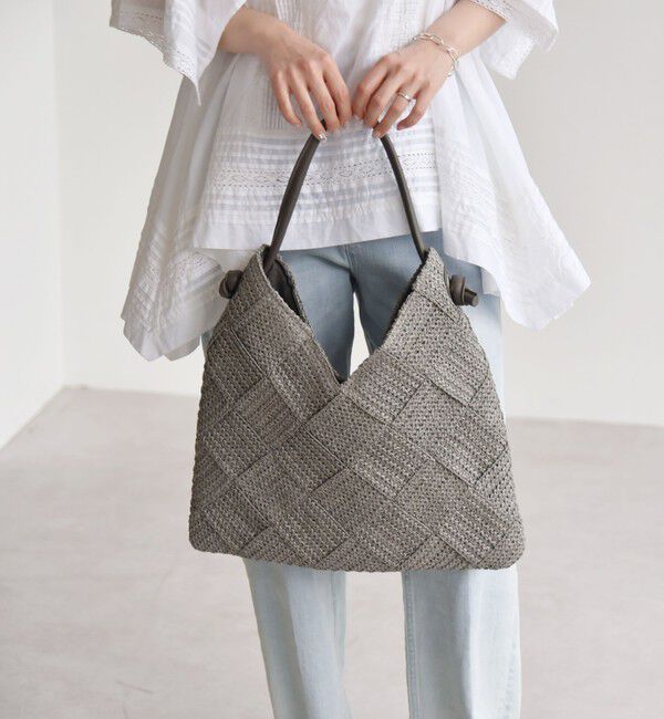 quaranciel「quaranciel: ワンハンドル Vカット メッシュ バッグ（A4対応）」|トートバッグ|