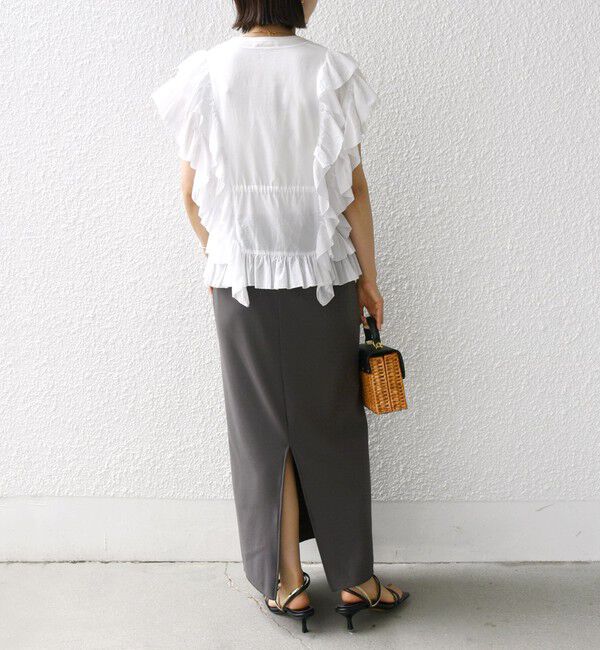 SHIPS for women「〈UVカット / 手洗い可能〉リブ ジャージー 2WAY ストレッチ スカート」|スカート|