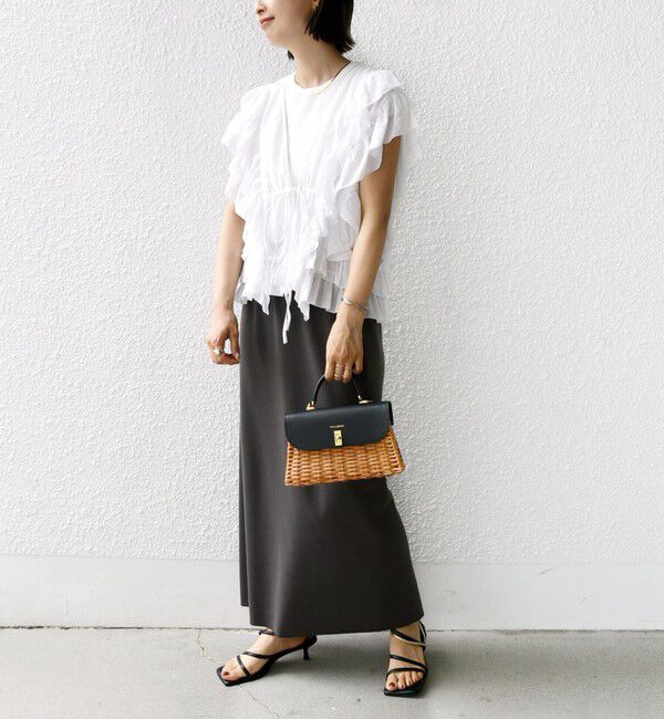 SHIPS for women「〈UVカット / 手洗い可能〉リブ ジャージー 2WAY ストレッチ スカート」|スカート|