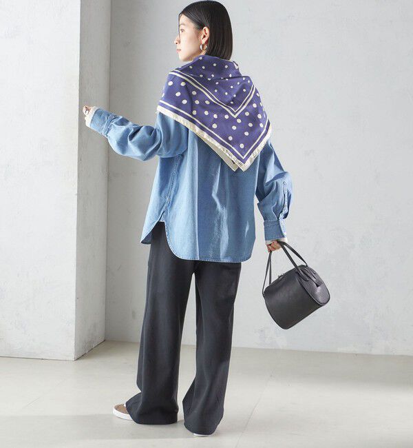 SHIPS for women「【SHIPS別注】manipuri:エンブレム スカーフ 88&times;88」|バンダナ・スカーフ|