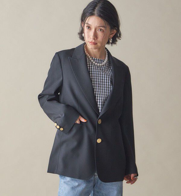 SHIPS for women「SHIPS NINE CASE: ピークド ラペル ジャケット」|テーラードジャケット|