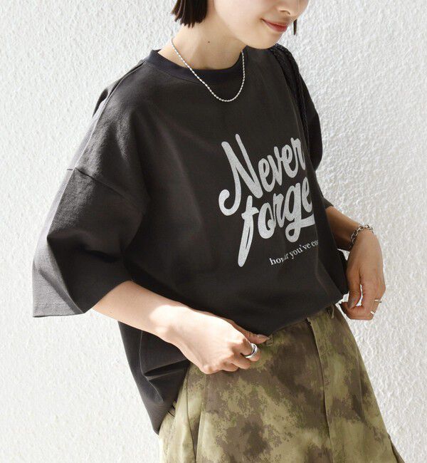 SHIPS for women「【SHIPS別注】81BRANCA:ロゴ 5分袖 TEE」|Tシャツ・カットソー|