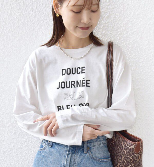 SHIPS for women「ロング スリーブ プリント TEE」|Tシャツ・カットソー|
