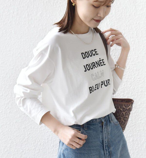 SHIPS for women「ロング スリーブ プリント TEE」|Tシャツ・カットソー|