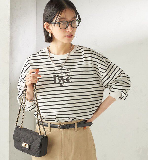 SHIPS for women「【SHIPS別注】81BRANCA: プリント ロングスリーブ TEE」|Tシャツ・カットソー|