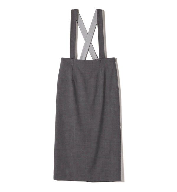 SHIPS for women「SHIPS Primary Navy Label:トロピカル サスペンダースカート」|スカート|グレー