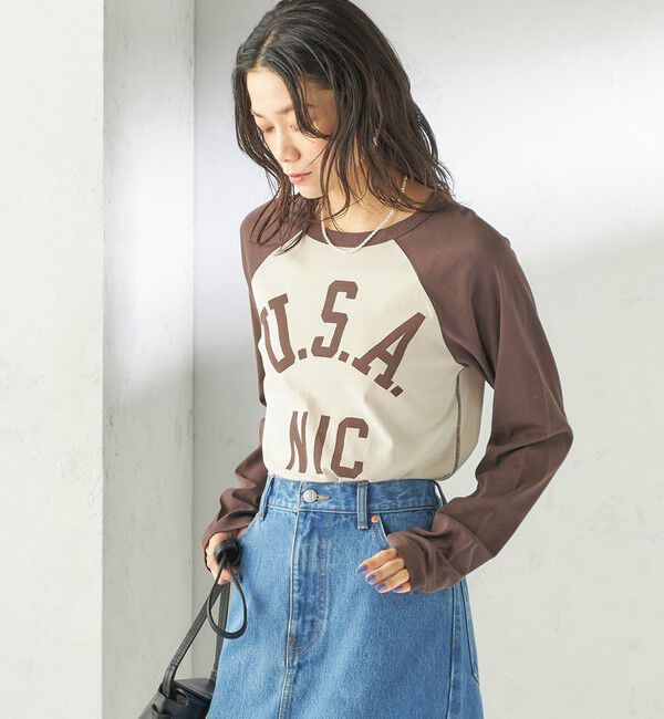 SHIPS for women「NINE CASE:〈手洗い可能〉シアー ラグラン TEE」|Tシャツ・カットソー|