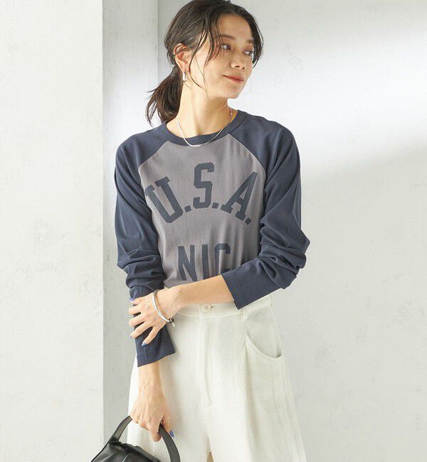 SHIPS for women「NINE CASE:〈手洗い可能〉シアー ラグラン TEE」|Tシャツ・カットソー|