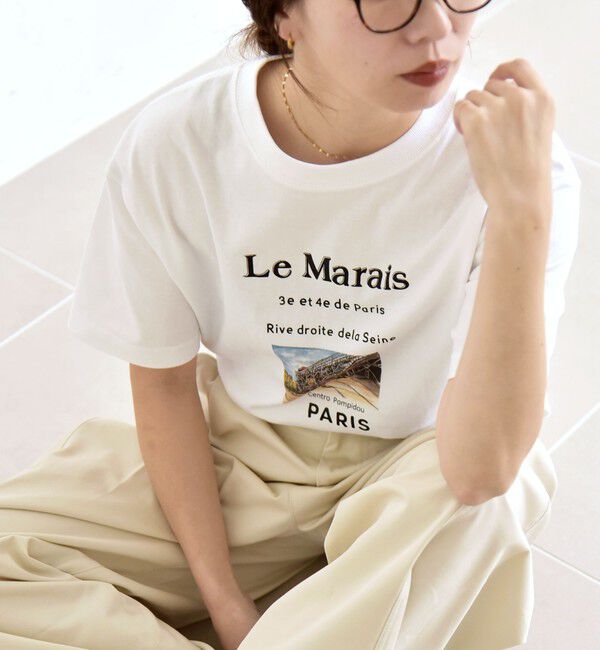 quaranciel「ANGE IN DISGUISE:〈手洗い可能〉コットン フォト & ロゴ TEE 26SS」|Tシャツ・カットソー|