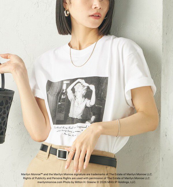 SHIPS for women「《追加予約》【SHIPS別注】Marilyn Monroe / フォト TEE」|Tシャツ・カットソー|ホワイト
