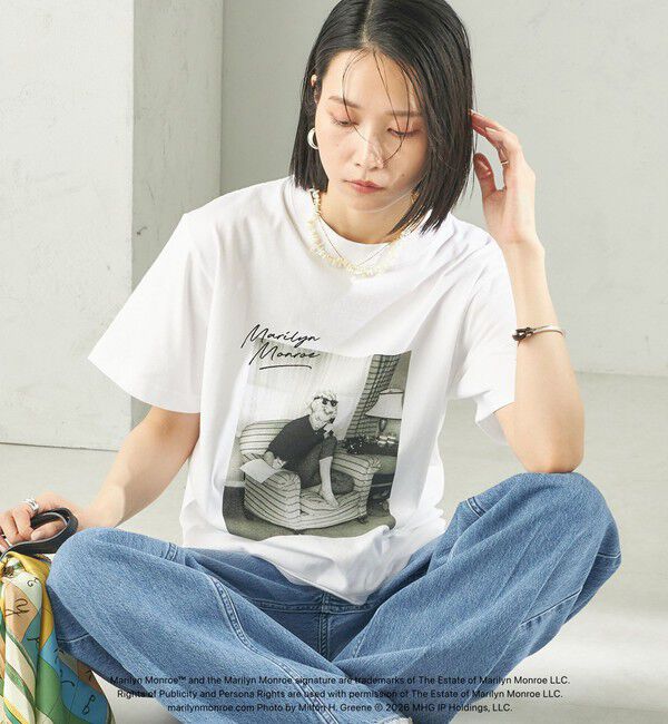SHIPS for women「《追加予約》【SHIPS別注】Marilyn Monroe / フォト TEE」|Tシャツ・カットソー|