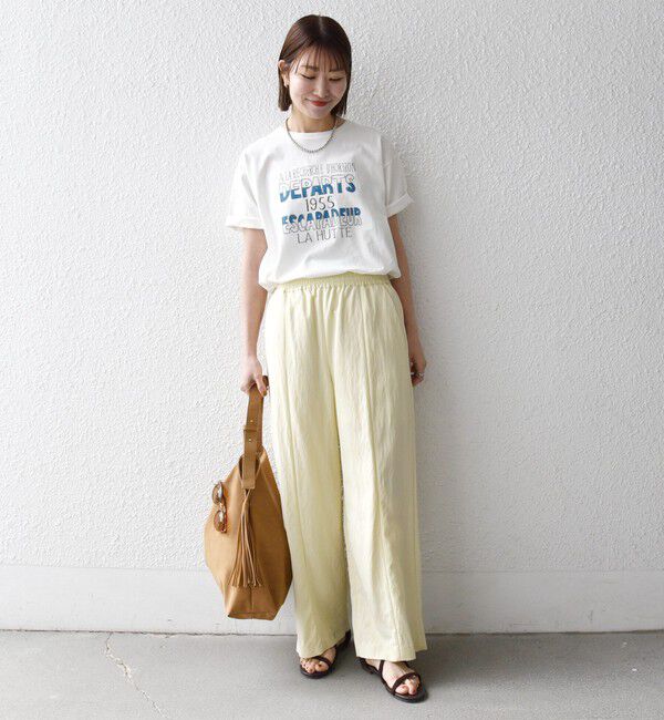 SHIPS any「【SHIPS any別注】La Hutte:〈洗濯機可能〉デザイン ロゴ プリント TEE 26SS」|Tシャツ・カットソー|