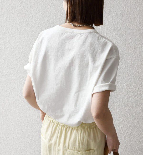 SHIPS any「【SHIPS any別注】La Hutte:〈洗濯機可能〉デザイン ロゴ プリント TEE 26SS」|Tシャツ・カットソー|