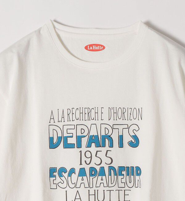 SHIPS any「【SHIPS any別注】La Hutte:〈洗濯機可能〉デザイン ロゴ プリント TEE 26SS」|Tシャツ・カットソー|