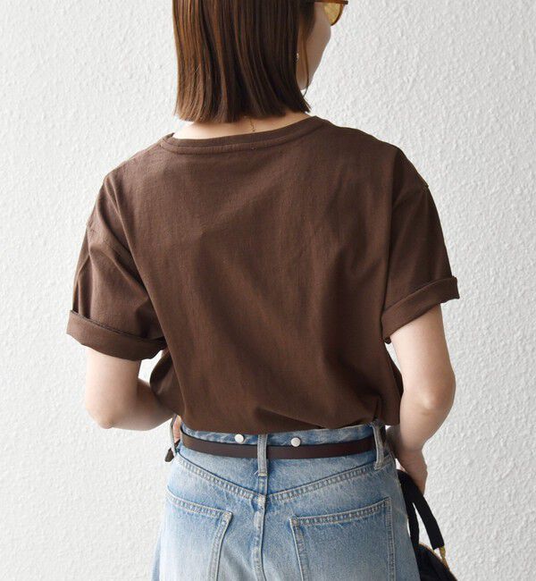 SHIPS any「【SHIPS any別注】La Hutte:〈洗濯機可能〉デザイン ロゴ プリント TEE 26SS」|Tシャツ・カットソー|