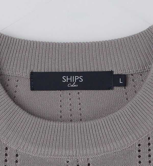 SHIPS Colors 「【WEB限定】SHIPS Colors:〈手洗い可能〉リネンタッチ 針抜き ニット◇」|ニット・セーター|
