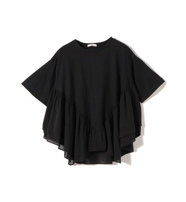 SHIPS for women「【WEB限定】〈手洗い可能〉ランダム ギャザー ドッキング TEE」|Tシャツ・カットソー|
