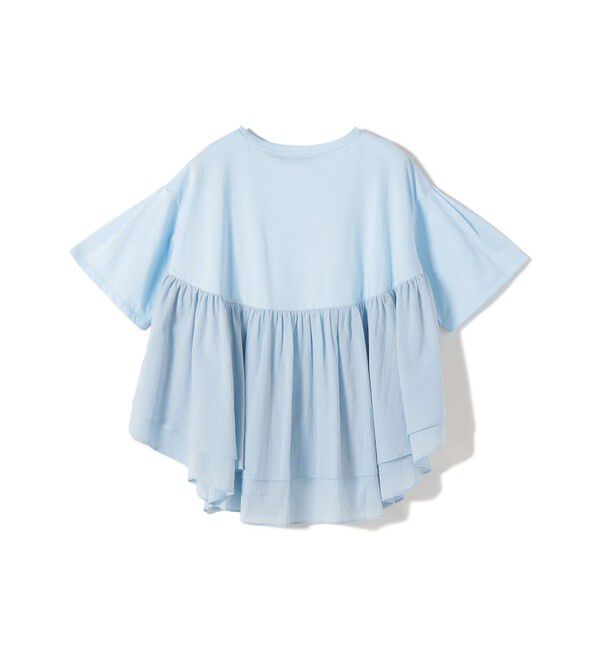 SHIPS for women「【WEB限定】〈手洗い可能〉ランダム ギャザー ドッキング TEE」|Tシャツ・カットソー|