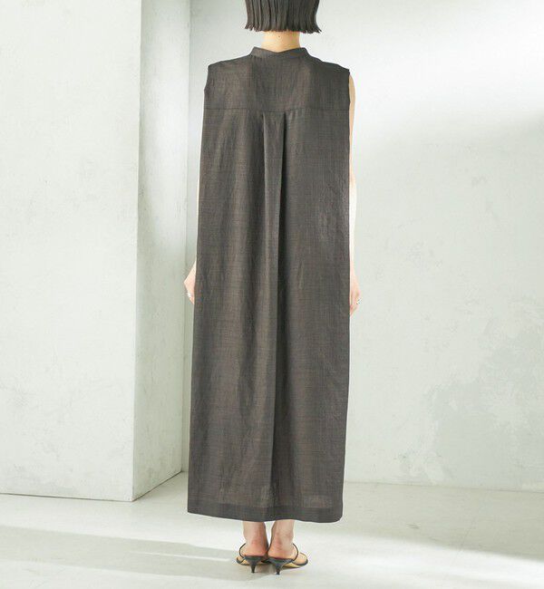 SHIPS for women「〈接触冷感/UVカット/吸水速乾/洗濯機可能〉SUUSUU タック スリーブ ワンピース」|ワンピース|