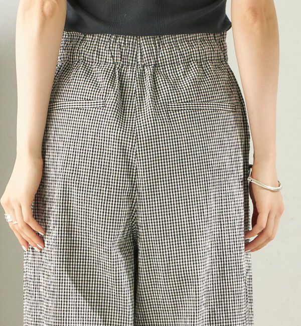 SHIPS for women「〈手洗い可能〉ACAR バンピー チェック タック パンツ」|その他|