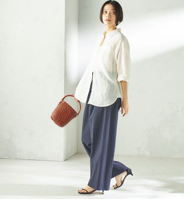 SHIPS for women「〈手洗い可能〉ACAR バンピー チェック タック パンツ」|その他|