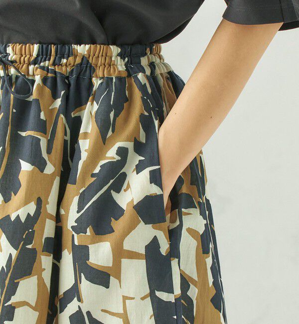SHIPS for women「〈手洗い可能〉DEVEAUX リーフ プリント スカート」|スカート|