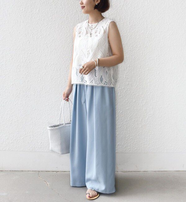 SHIPS for women「〈手洗い可能〉刺繍 レース ノースリーブ プルオーバー」|その他|