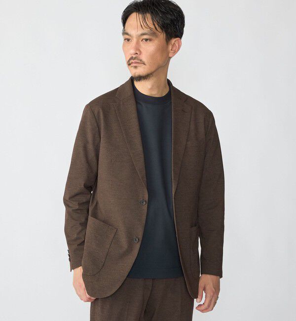 SHIPS「SHIPS:〈洗濯機可能〉DOT JERSEY ジャケット(セットアップ対応)」|テーラードジャケット|