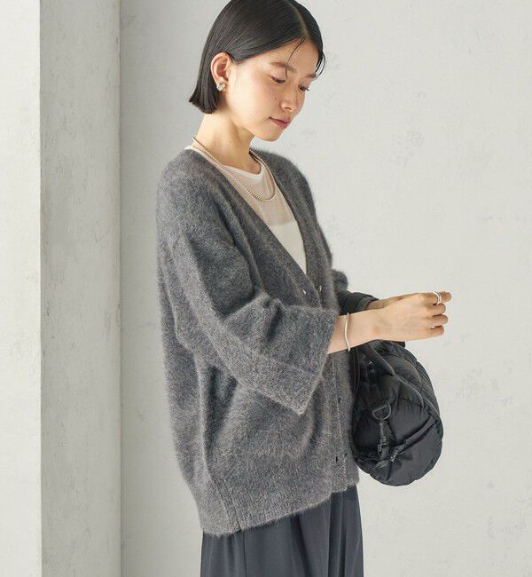 SHIPS for women「《予約》杢 フォックス カシミヤ Vネック カーディガン」|カーディガン|