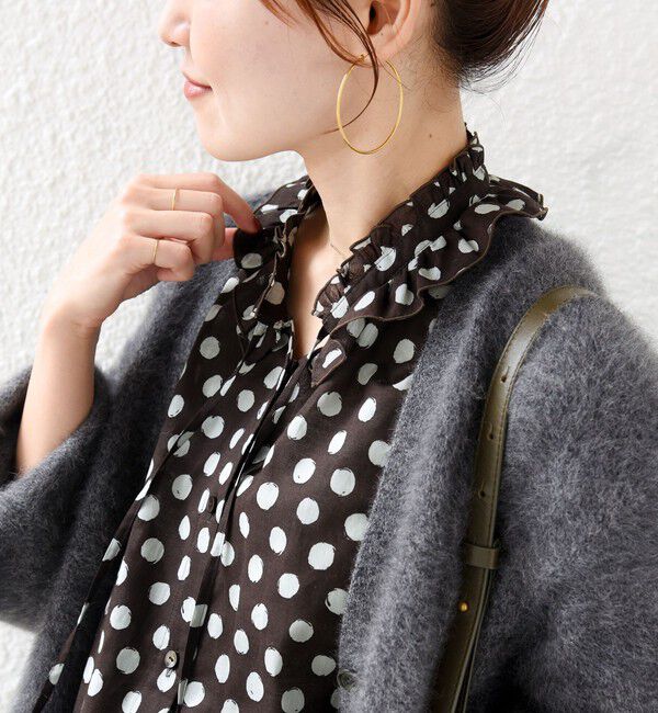 SHIPS for women「《予約》杢 フォックス カシミヤ Vネック カーディガン」|カーディガン|
