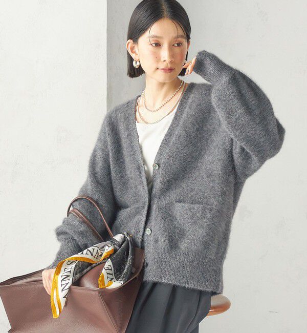 SHIPS for women「《予約》杢 フォックス カシミヤ Vネック カーディガン」|カーディガン|
