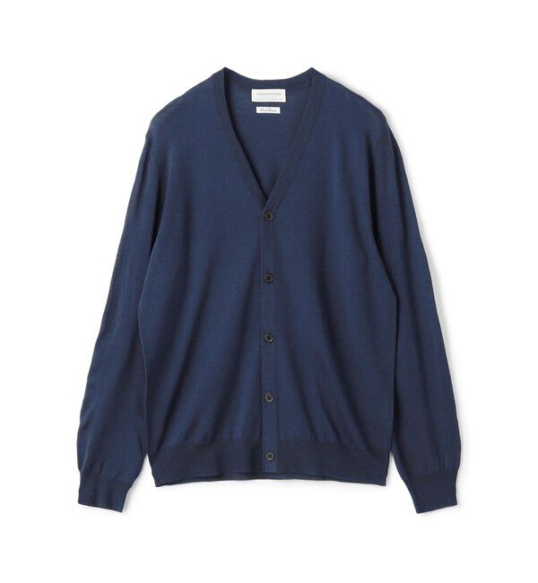 TOMORROWLAND MENS「TOMORROWLAND tricot スーパーファインメリノウール Vネックカーディガン」|カーディガン|67 ダークブルー