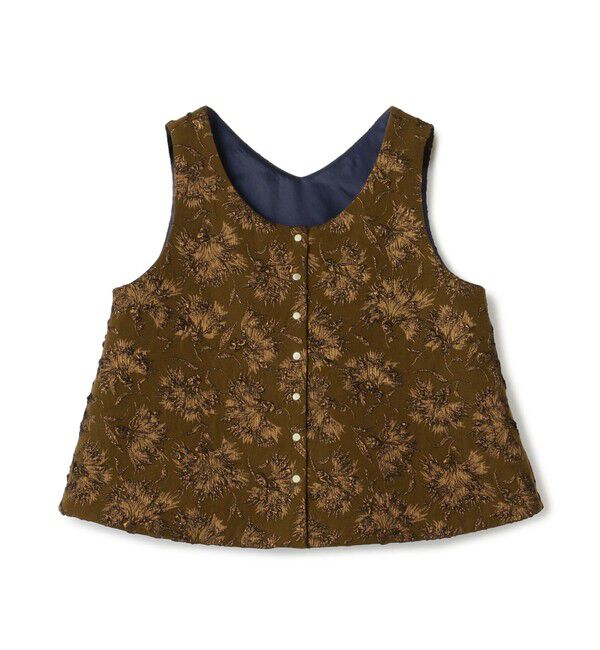 TOMORROWLAND collection「フローラビーストレッチ トラペーズジレ」|ベスト・ジレ|58 カーキ系