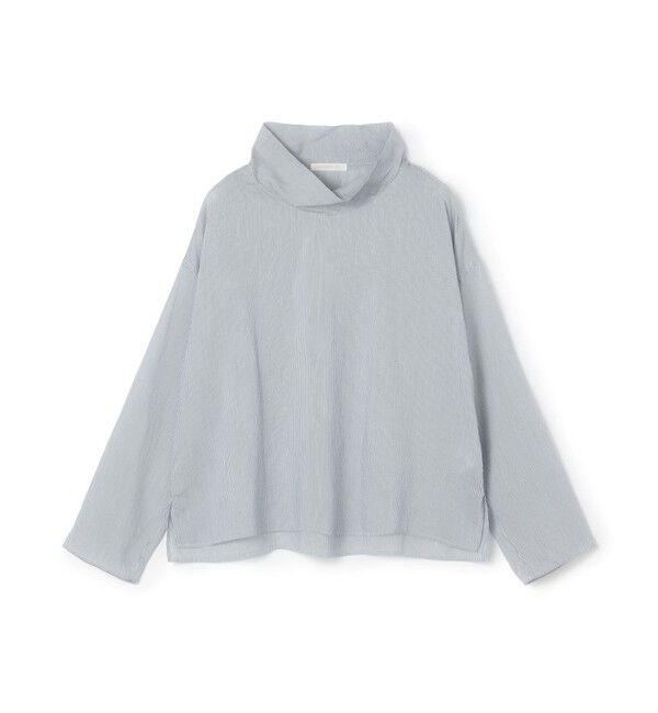 GALERIE VIE「セルロースシルクブロード ハイネックプルオーバーシャツ」|シャツ・ブラウス|64 ブルー系
