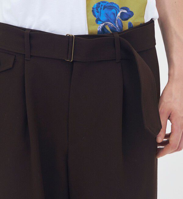 CABaN「ウールギャバジン ベルテッドパンツ」|その他|