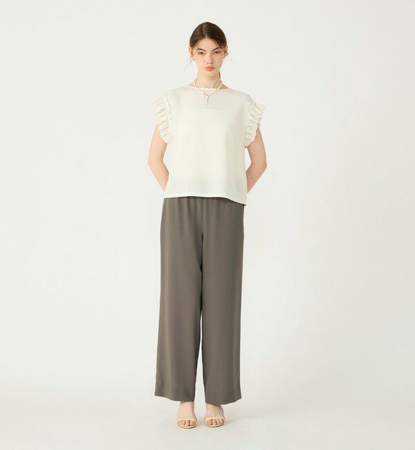 Ballsey「【WEB・一部店舗限定】カラミ フリルスリーブブラウス」|シャツ・ブラウス|