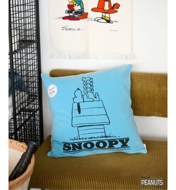 journal standard Furniture「【PEANUTS&times;SPORTS WEAR by JSF】別注 SWEAT CUSHION　クッションカバー」|クッション・クッションカバー|ブルー