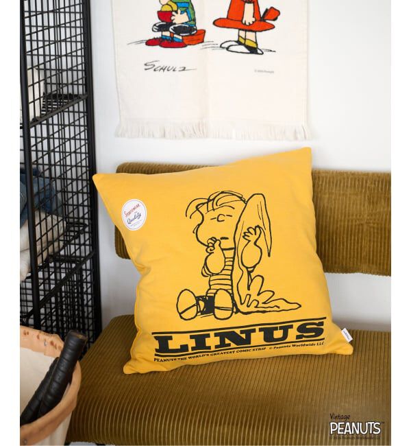 journal standard Furniture「【PEANUTS&times;SPORTS WEAR by JSF】別注 SWEAT CUSHION　クッションカバー」|クッション・クッションカバー|イエロー