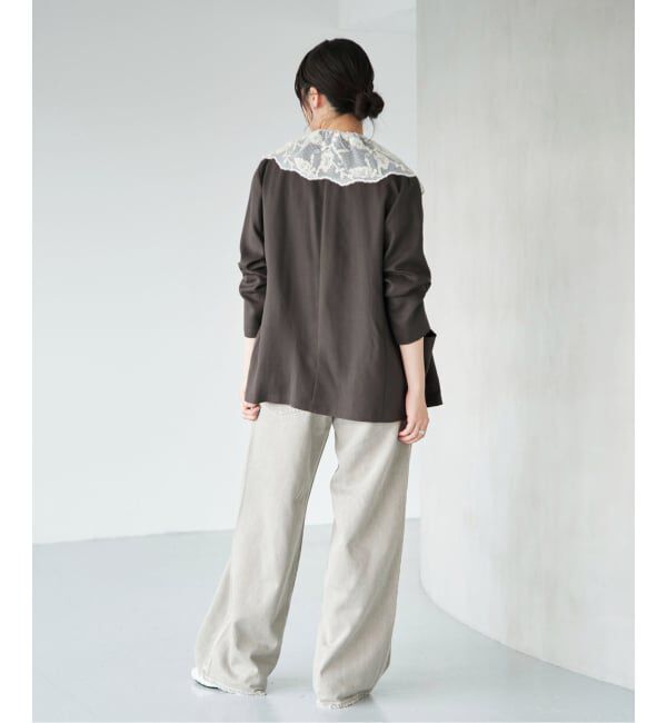 IENA「《接触冷感/手洗い可/セットアップ対応》テンダーツイル リラックスジャケット」|テーラードジャケット|