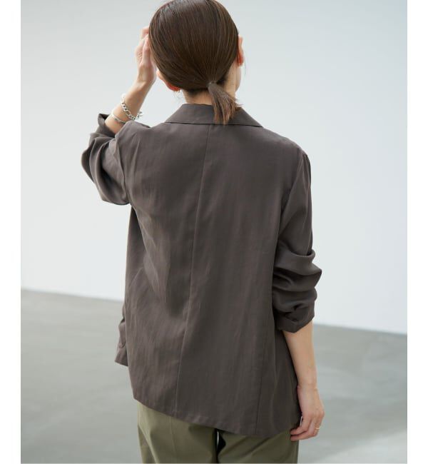 IENA「《接触冷感/手洗い可/セットアップ対応》テンダーツイル リラックスジャケット」|テーラードジャケット|