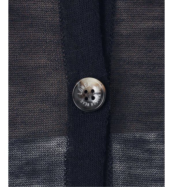IENA「LOWER/ローヴァー 18G Tucked power shoulder ニット  LW-77」|カーディガン|