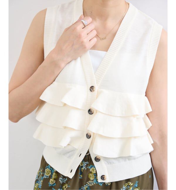 IENA「LOWER/ローヴァー 18G Sleeveless Cardigan カーディガン LW-88」|カーディガン|