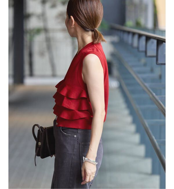 IENA「LOWER/ローヴァー 18G Sleeveless Cardigan カーディガン LW-88」|カーディガン|