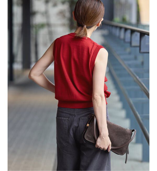 IENA「LOWER/ローヴァー 18G Sleeveless Cardigan カーディガン LW-88」|カーディガン|